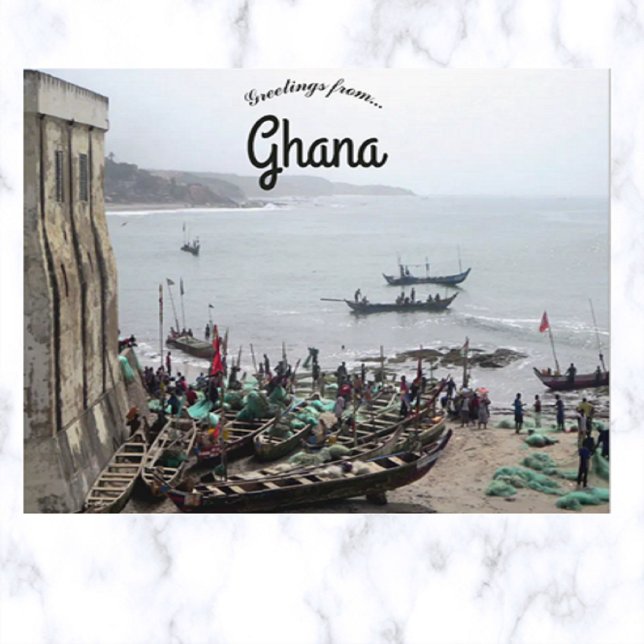 Carte Postale Bateaux de pêche dans le golfe de Guinée Ghana (Créateur téléchargé)