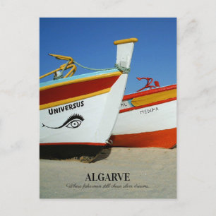 Carte Postale Bateaux de pêche sur la plage de l'Algarve Photo