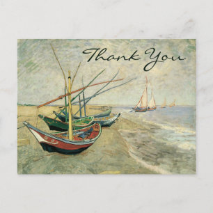 Carte Postale Bateaux de pêche sur la plage par Vincent van Gogh