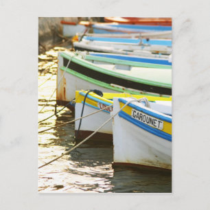 Carte Postale Bateaux de pêche typiquement provençaux peints en