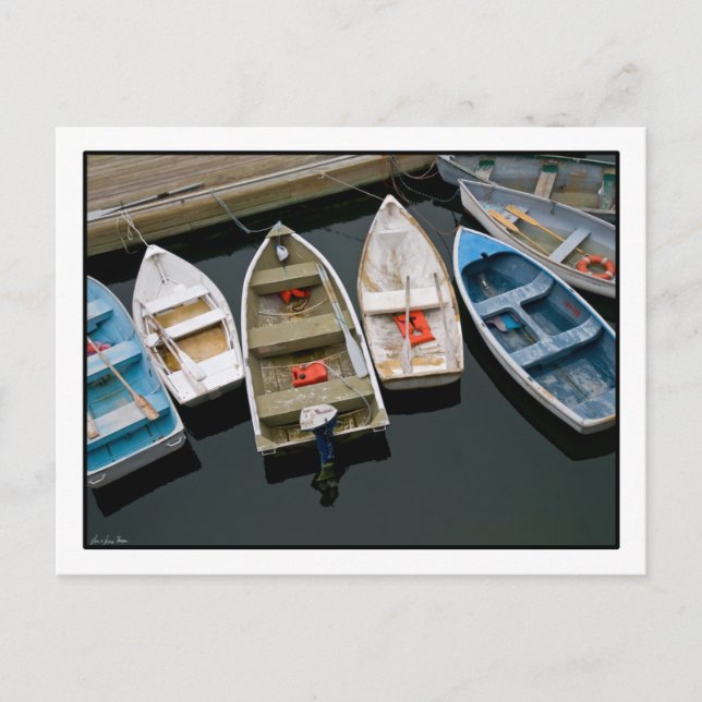 Carte postale Bateaux de rangée (Devant)