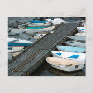 Carte Postale Bateaux de rangée à quai