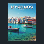 Carte Postale Bateaux des îles grecques de Mykonos<br><div class="desc">La Grèce, berceau de la civilisation occidentale, est un mélange captivant d'histoire ancienne, de paysages époustouflants et de culture vivante. De la majestueuse Acropole d'Athènes aux îles idylliques de la mer Egée, la Grèce offre une expérience de voyage unique. Mykonos, l'une des îles les plus populaires de l'archipel des Cyclades,...</div>