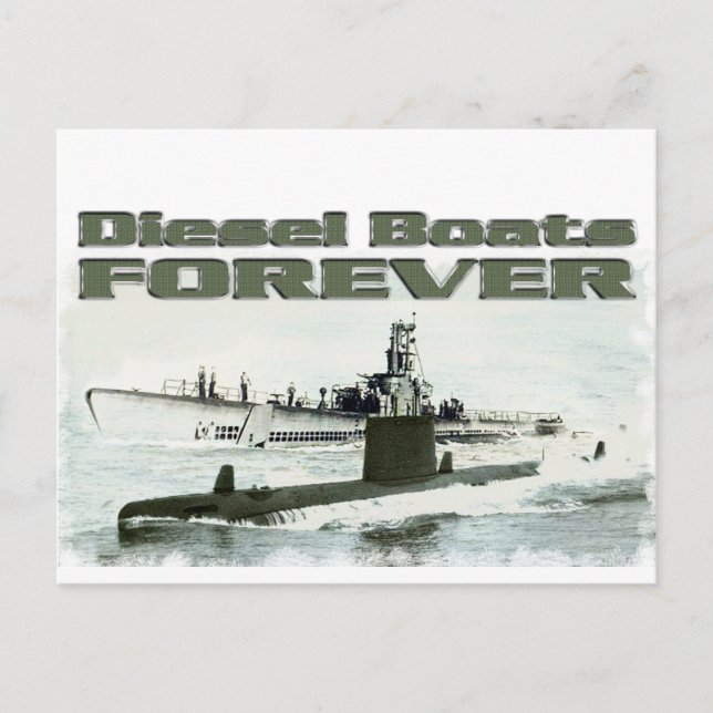 Carte Postale Bateaux diesel pour toujours (Devant)