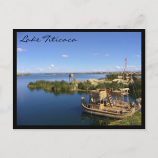 Carte Postale bateaux du lac titicaca