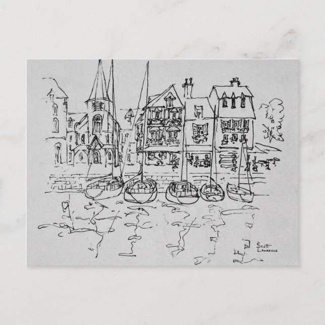 Carte Postale Bateaux du port de Honfleur | Normandie, France (Devant)