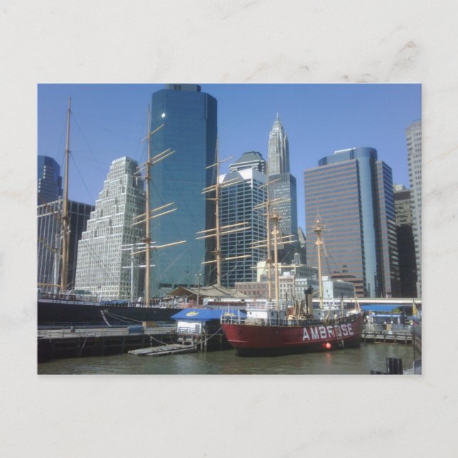 Carte Postale Bateaux du port de New York (Devant)