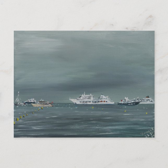 Carte Postale Bateaux et bateaux à Cannes 2014 (Devant)