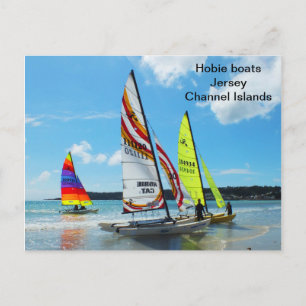 Carte Postale Bateaux Hobie, Jersey, îles Anglo-Normandes