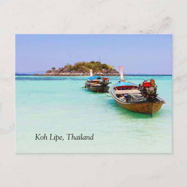 Carte Postale Bateaux, Koh Lipe, Thaïlande (Devant)
