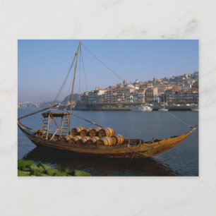 Carte Postale Bateaux Rabelo, Porto, Portugal