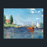 Carte Postale Bateaux rouges, Argenteuil, par Claude Monet,<br><div class="desc">Claude Monet peinture colorée - Bateaux rouges,  Argenteuil,  France</div>
