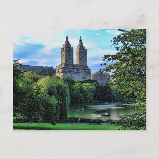 Carte Postale Bateaux sur Central Park Lake, San Remo (Devant)