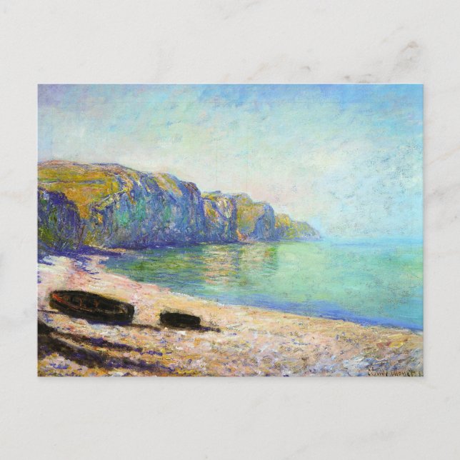Carte Postale Bateaux sur la plage de Pourville, Low Tide Monet (Devant)