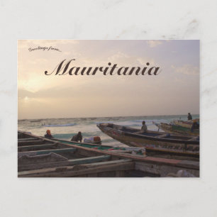 Carte Postale Bateaux sur une plage à Nouakchott Mauritanie