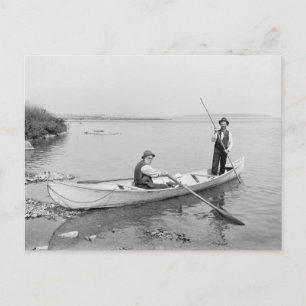 Carte Postale Bateliers du fleuve Saint-Laurent, 1890