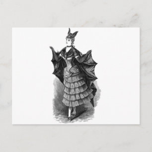 Carte Postale Batgirl victorienne/gothique / Costume de chauve-s