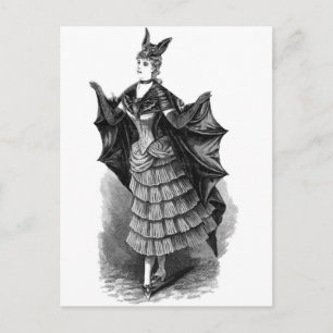 Carte Postale Batgirl victorienne/gothique / Costume de chauve-s