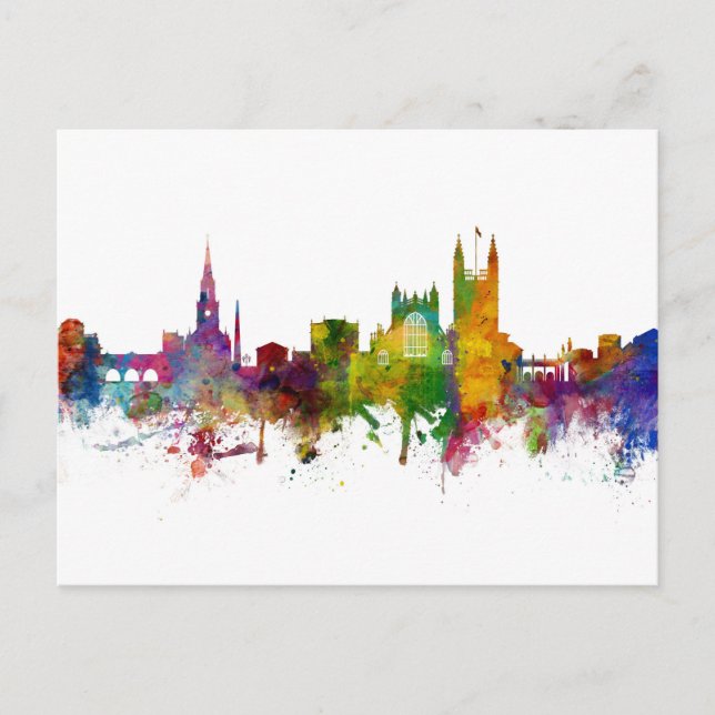 Carte Postale Bath England Skyline (Devant)