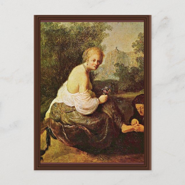 Carte Postale Bathsheba Dans Ses Toilettes Vu Par Le Roi David.  (Devant)