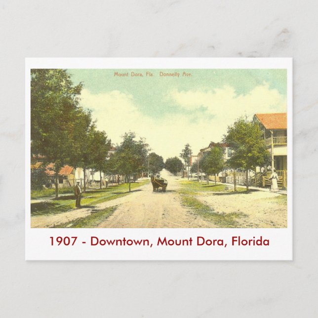 Carte Postale Bâti Dora, FL - du centre - 1907 (Devant)