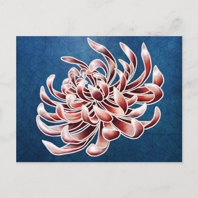 Carte Postale Batik Chrysanthemum (Devant)
