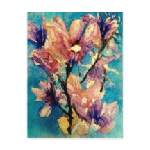 Batik d'aquarelle japonais Magnolia