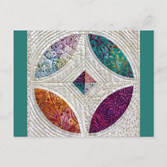 Carte postale Batik Quilée (Devant)