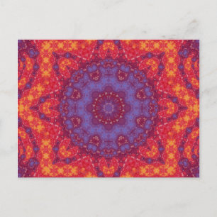 Carte Postale Batik Sunset Watercolor Mandala