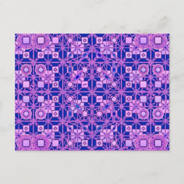 Carte Postale Batik tribal - nuances de pourpre (Devant)