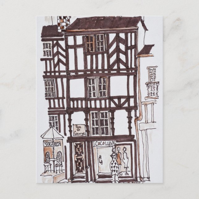 Carte Postale Bâtiment à colombages | Rennes, Bretagne, France (Devant)