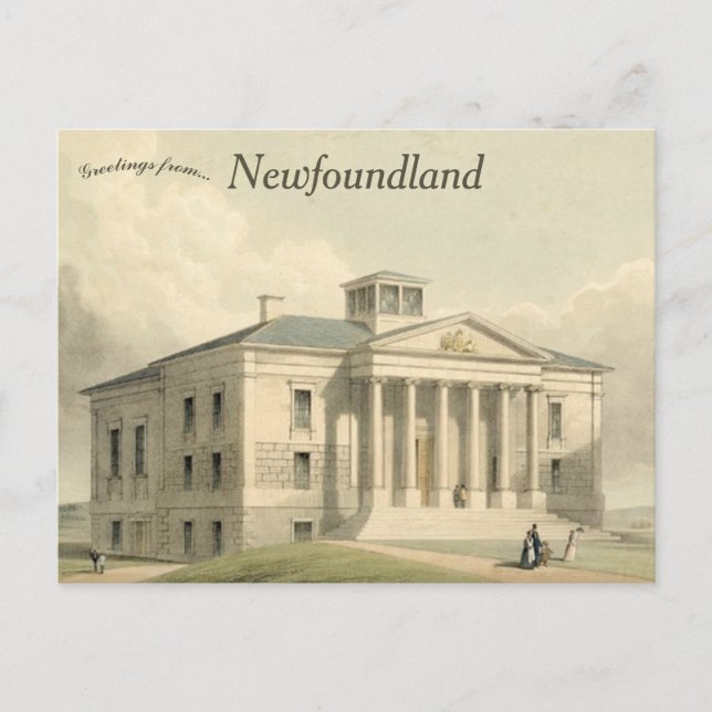 Carte Postale Bâtiment Colonial Terre-Neuve Canada (Devant)