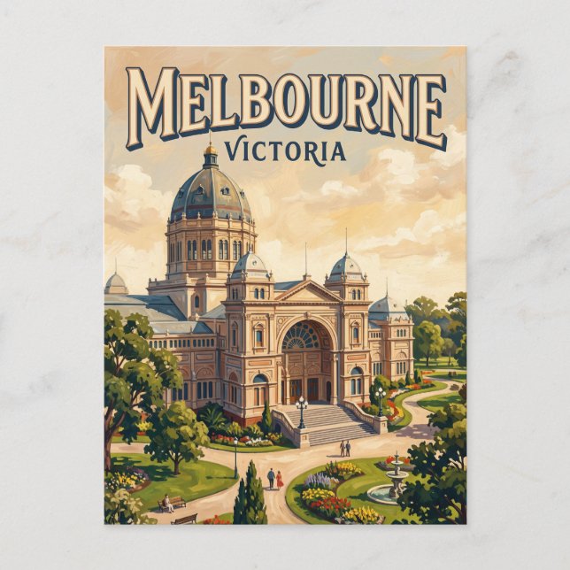 Carte Postale Bâtiment de l'Exposition royale Melbourne Australi (Devant)