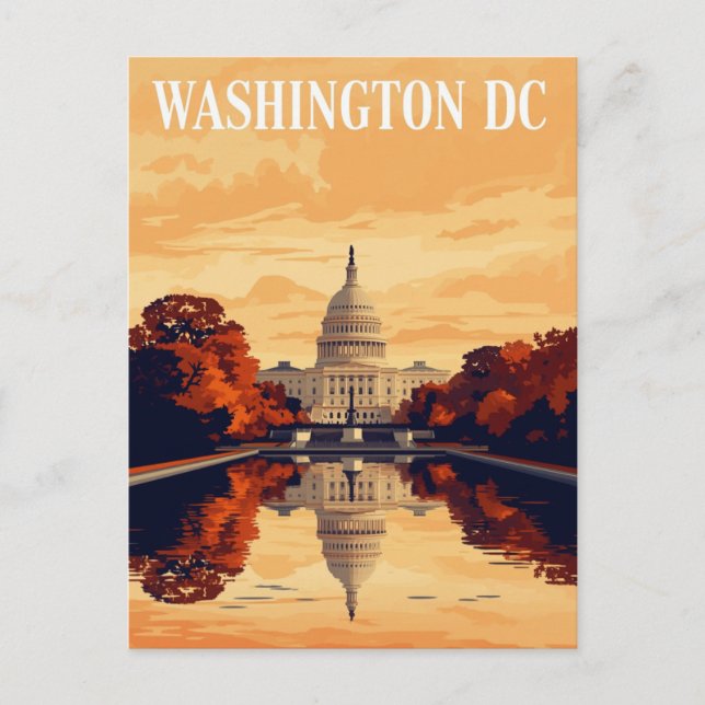 Carte Postale Bâtiment du Capitole de Washington DC (Devant)