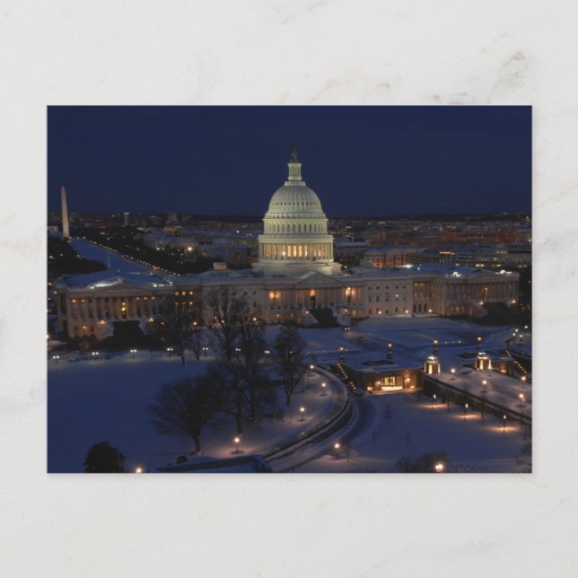 Carte Postale Bâtiment du Capitole des États-Unis, Washington, D (Devant)