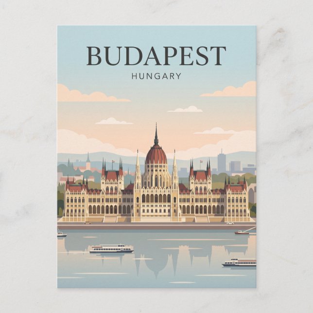 Carte Postale Bâtiment du Parlement de Budapest Hongrie (Devant)