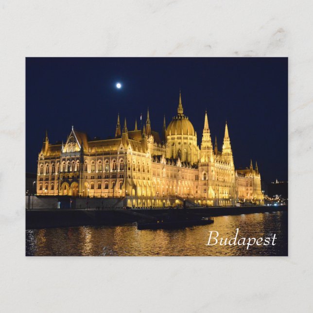 Carte Postale Bâtiment du parlement hongrois à Budapest (Devant)