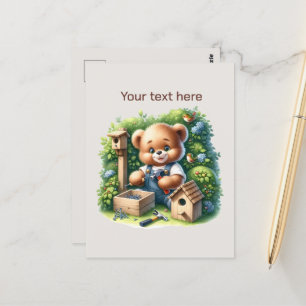Carte Postale Bâtiment Fun Bear personnalisable