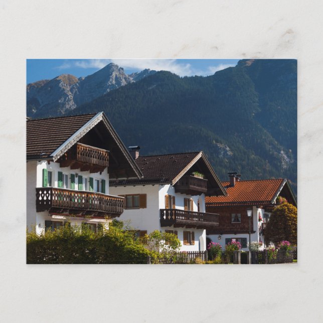 Carte Postale Bâtiment graffito bavarois (Devant)