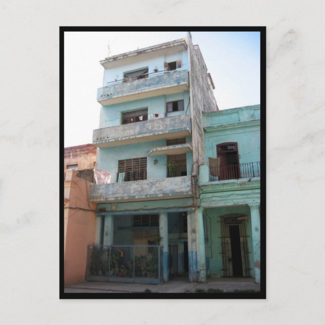 Carte Postale bâtiment havana vert (Devant)