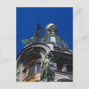 Carte Postale Bâtiment Singer, détail