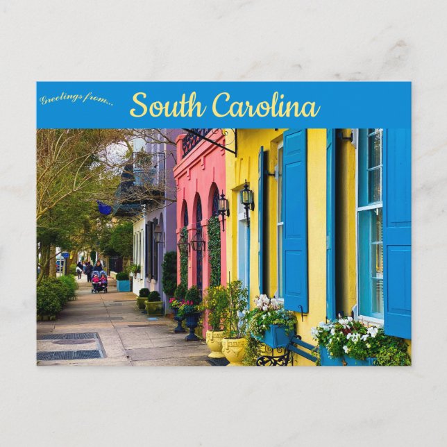 Carte Postale Bâtiments à Charleston Caroline du Sud (Devant)
