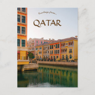 Carte Postale Bâtiments colorés à Doha Qatar