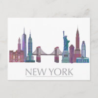 Bâtiments colorés par horizon de New York