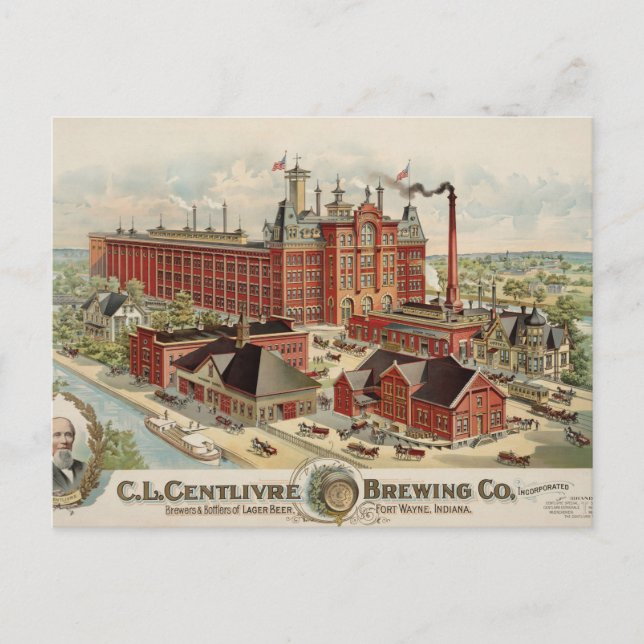 Carte Postale Bâtiments de la brasserie C.L. Centlivre. (Devant)
