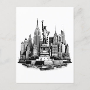Carte Postale Bâtiments de New York City Architecture art