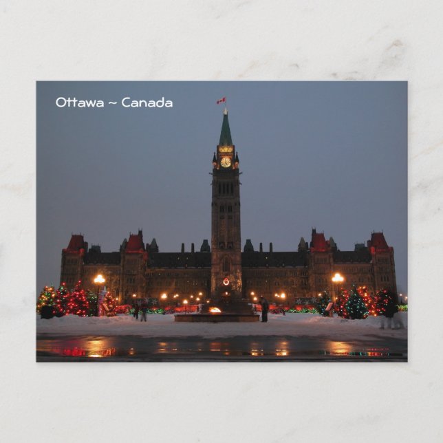 Carte Postale Bâtiments du Parlement, Ottawa (Devant)