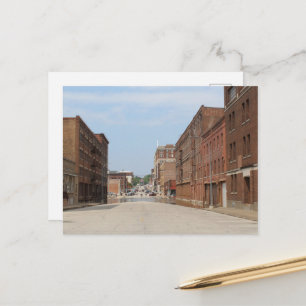 Carte Postale Bâtiments en brique rues inondées Burlington, Iowa