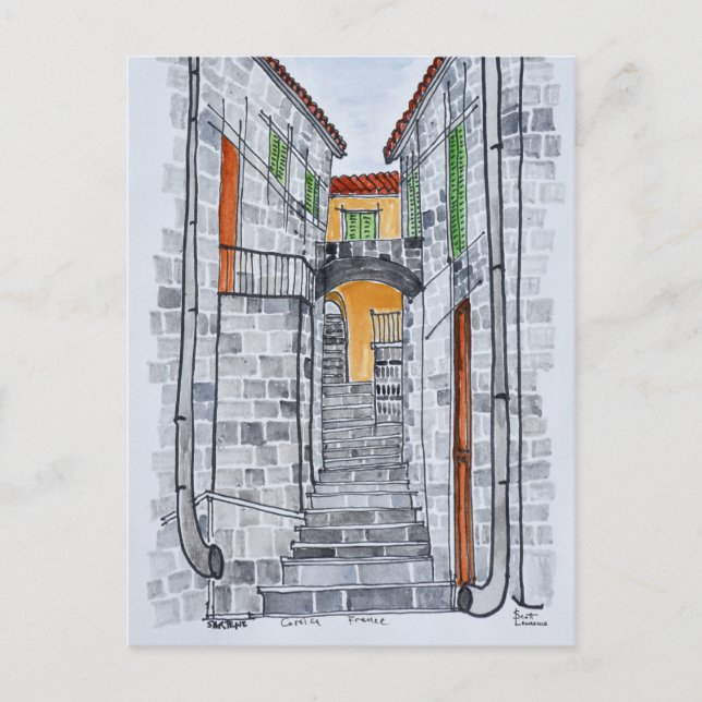 Carte Postale Bâtiments en granit, Sartene | Corse, France (Devant)