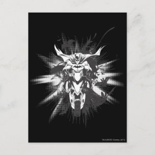 Carte Postale Batman à vélo avec chauves-souris